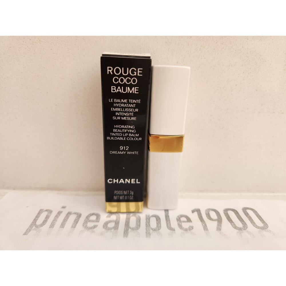 NIB Chanel ROUGE COCO BAUME Hydrating Beautifying Tinted Lip Balm #912 Dreamy Wh